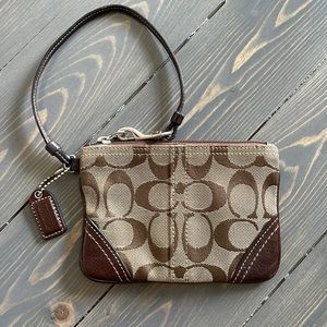 Coach wristlet, tan